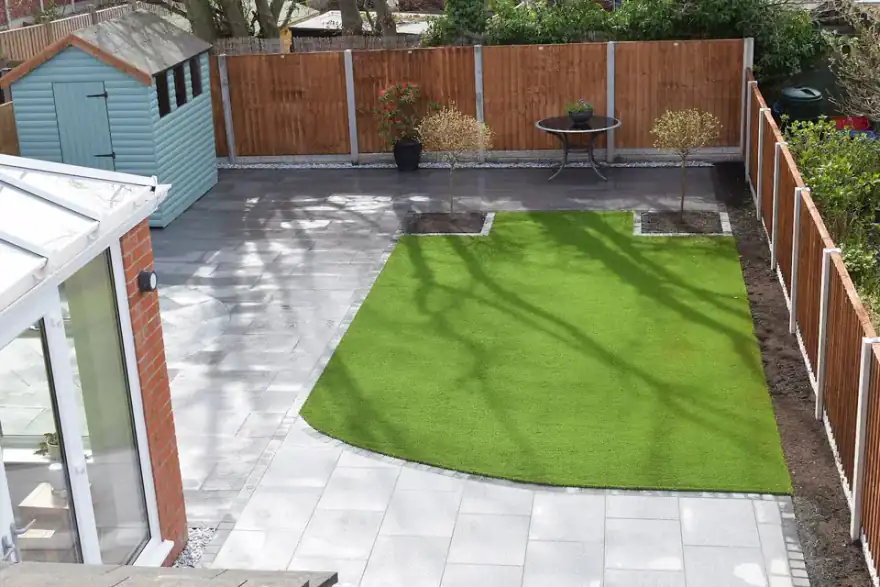 Artificial grass installation by Fylde Grass