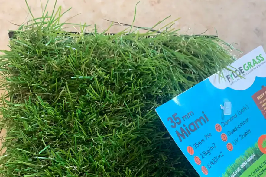Artificial grass installation by Fylde Grass