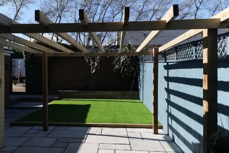 Artificial grass installation by G & D Landscapes