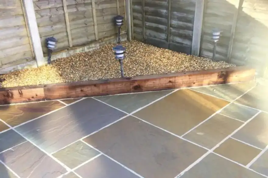 Artificial grass installation by Gandlfencing