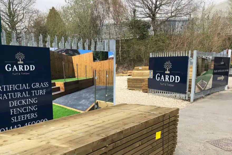 Artificial grass installation by Gardd Turf & Timber Ltd