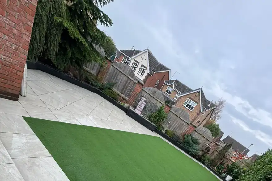 Artificial grass installation by Garden Services East Yorkshire