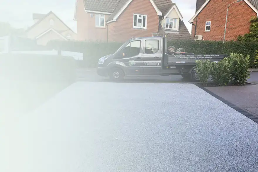 Gardenscape van on a resin-bound driveway