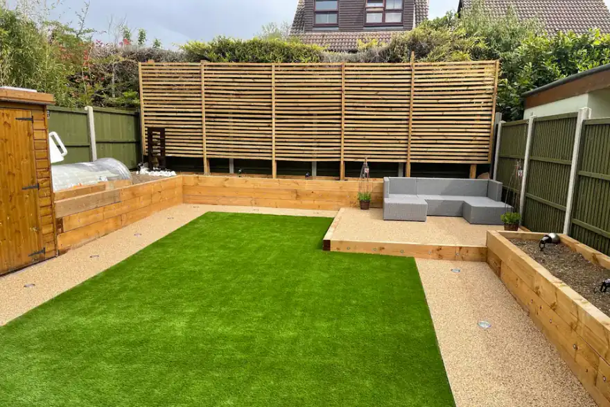 Artificial grass installation by Gardenscape