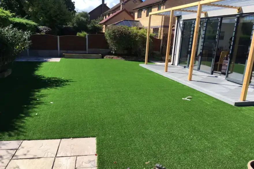 Artificial grass installation by GH Landscapes