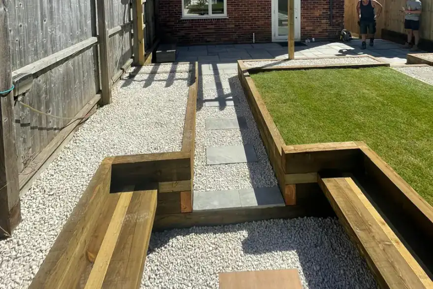Artificial grass installation by GJS Landscapes Ltd