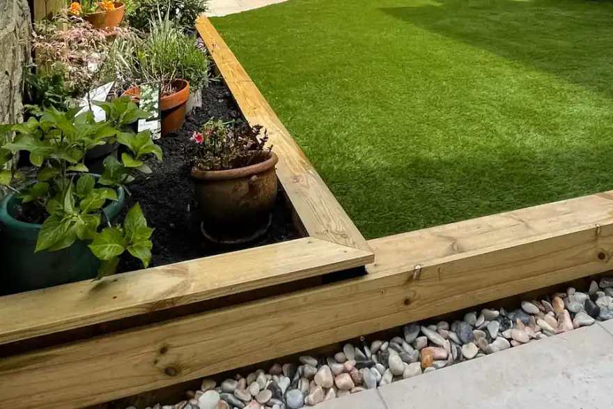 Artificial grass installation by Glamorgan Landscaping Services