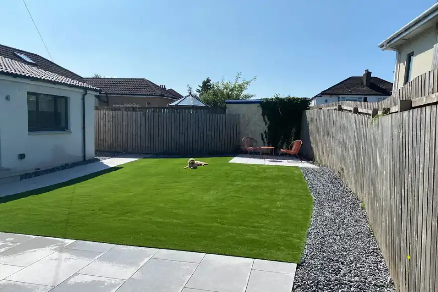 Artificial grass installation by Glesga Garden Guy