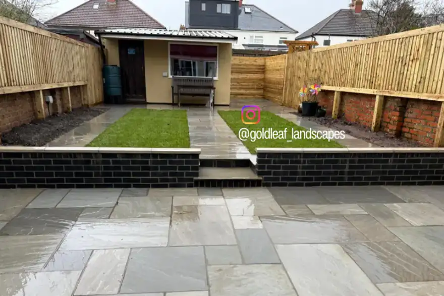 Artificial grass installation by Goldleaf Landscapes