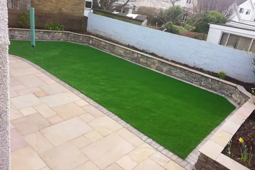 Artificial grass installation by GP Artificial Lawns & Landscape Designer