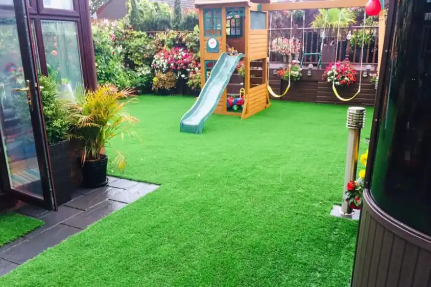 Artificial grass installation by GP Artificial Lawns & Landscape Designer