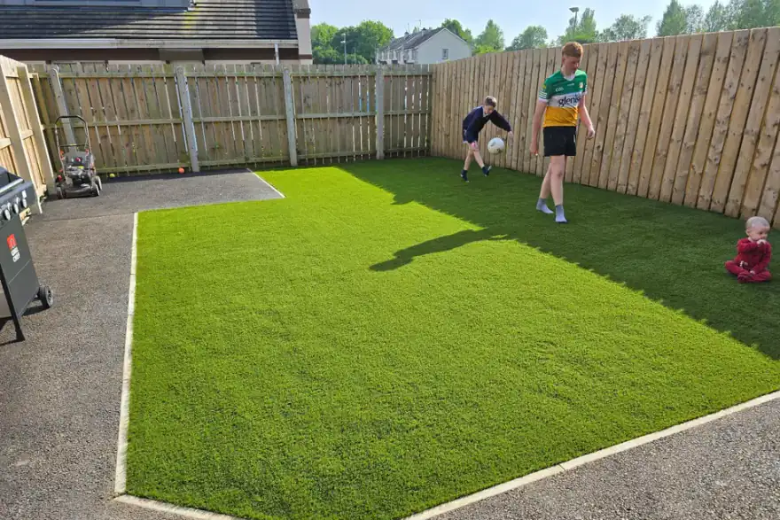 Artificial grass installation by Grand Gardens