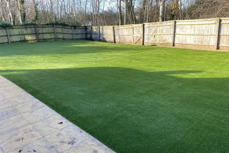 Artificial grass installation by Grand Oak Landscaping