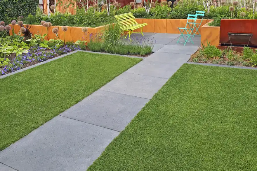 Artificial grass installation by Grass Company