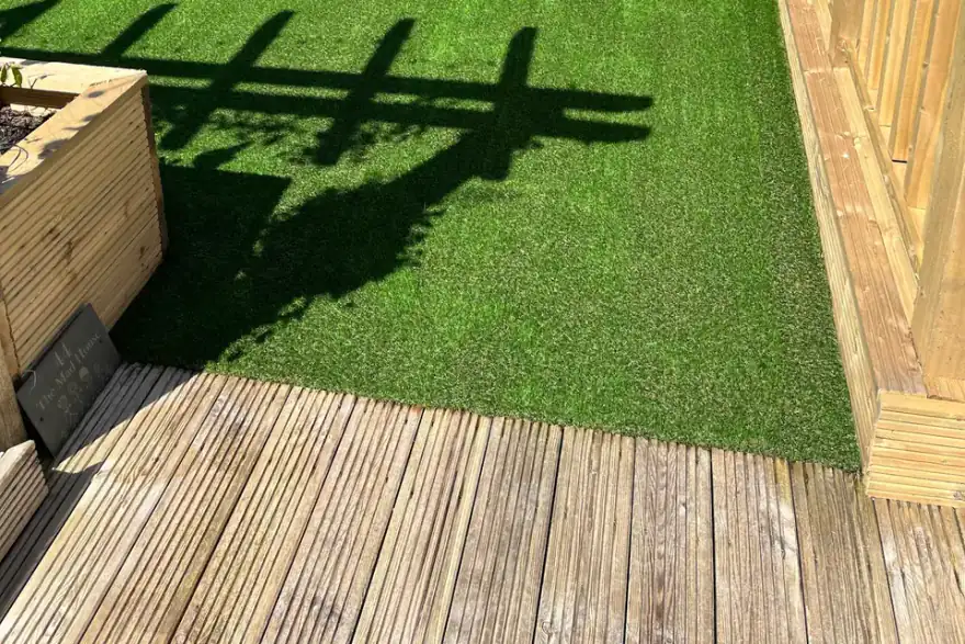 Artificial grass installation by Grassificial