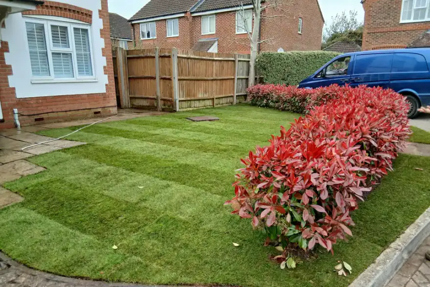 Artificial grass installation by Grasslands of Epsom