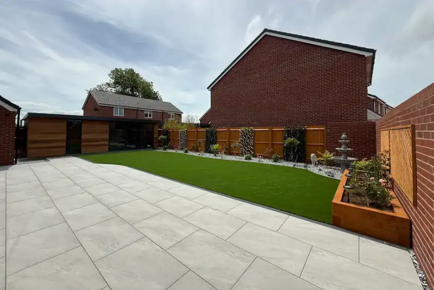 Artificial grass installation by Great Outdoors Landscaping