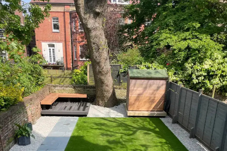 Artificial grass installation by Green Bay Landscapes