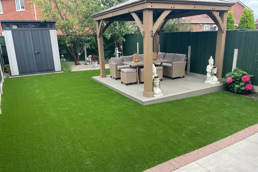 Artificial grass installation by Green Box Grass