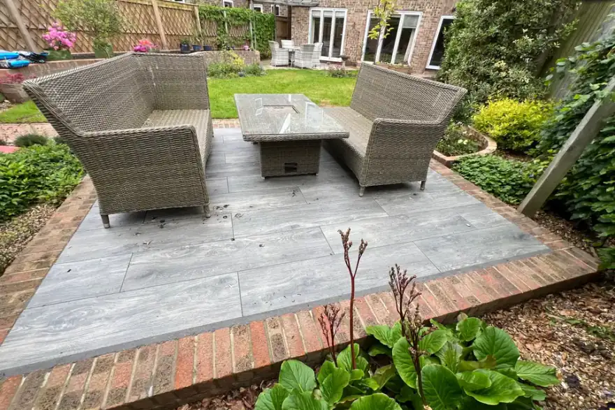 Artificial grass installation by Green Onion Landscaping