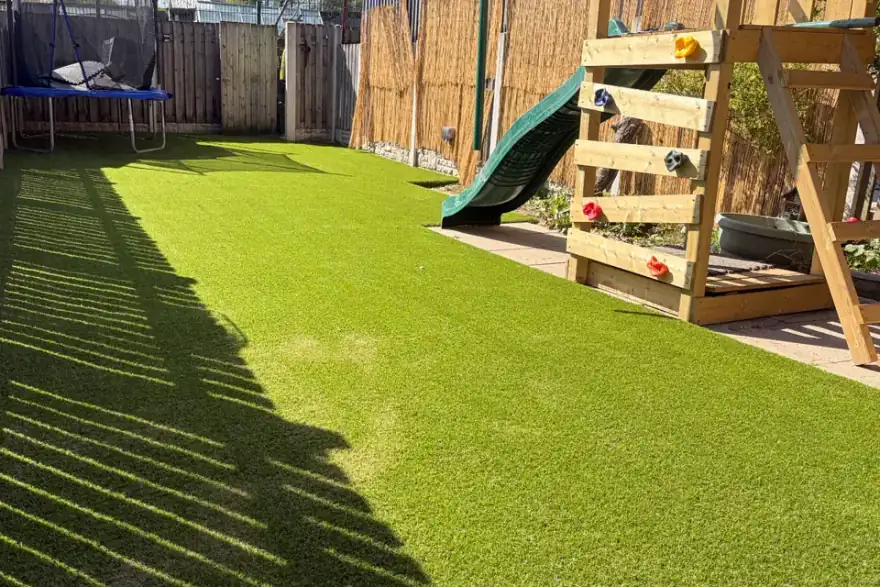 Artificial grass installation by Greenfield Leisure