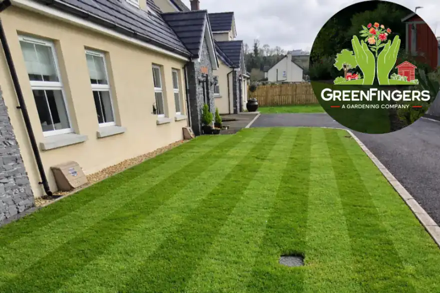 Artificial grass installation by Greenfingers NI / LazyLawn