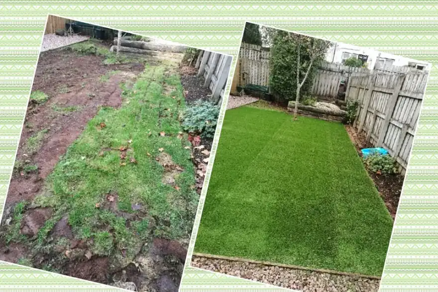 Artificial grass installation by Greenfingers NI / LazyLawn