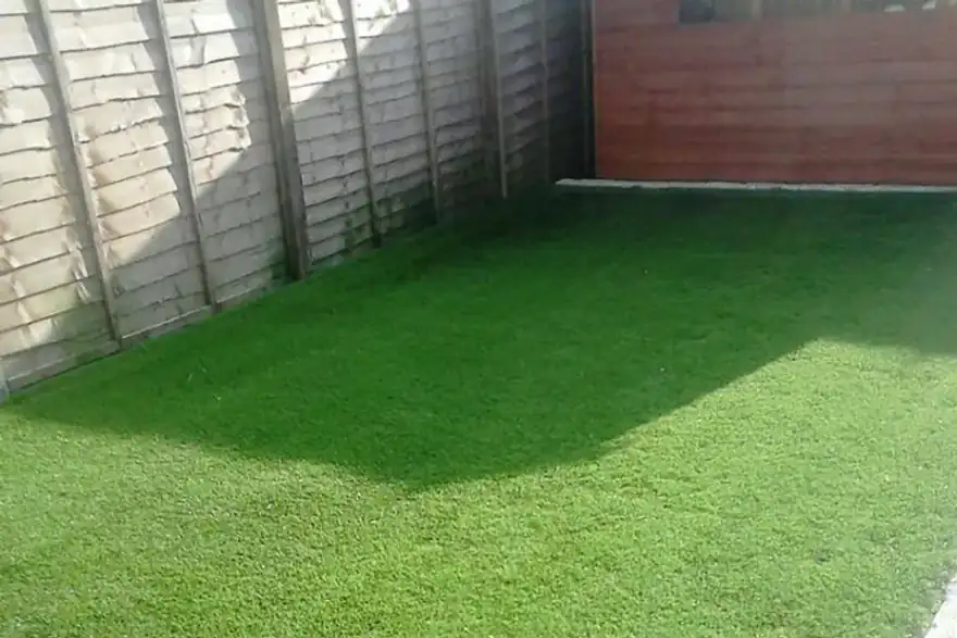Artificial grass installation by Greenknight Landscapes