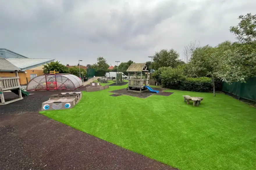 Artificial grass installation by Grosvenor Grass