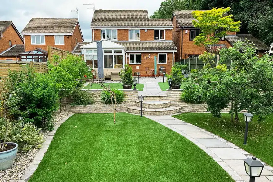Artificial grass installation by Hagley Artificial Lawns