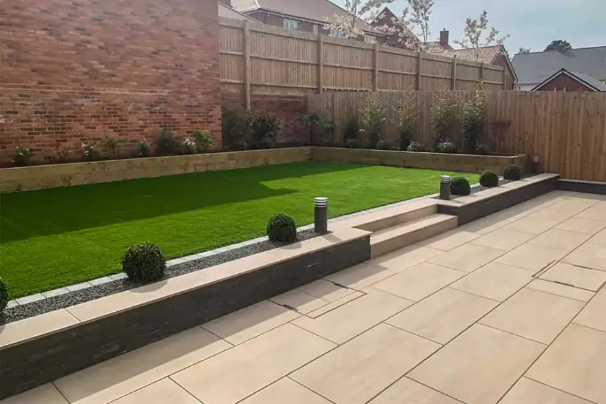 Artificial grass installation by Hagley Artificial Lawns