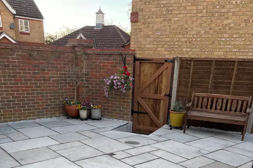 Artificial grass installation by Harlow Garden Services