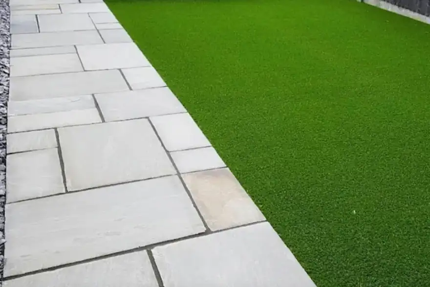 Artificial grass installation by Hassle Free Lawns