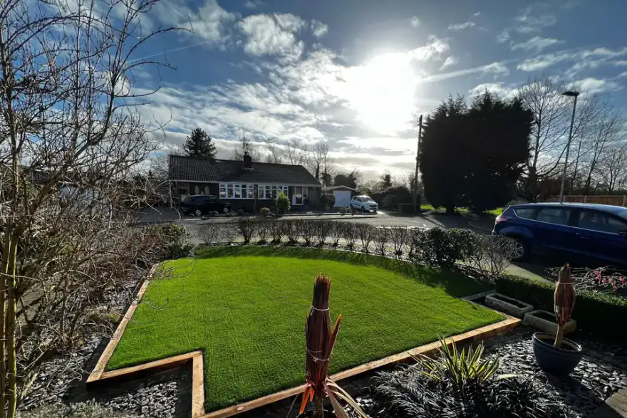 Artificial grass installation by Hassle Free Lawns
