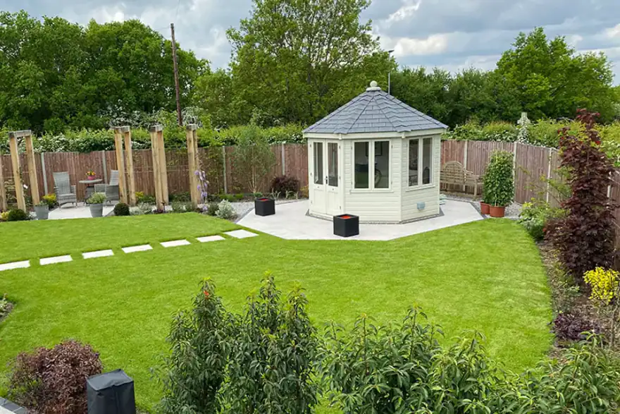 Artificial grass installation by Heath Landscapes