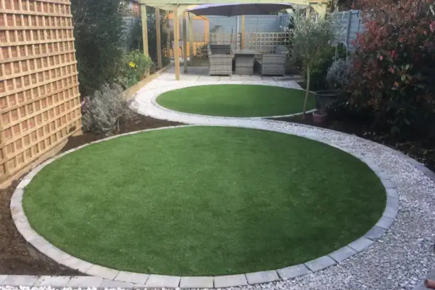 Artificial grass installation by Heath Landscapes