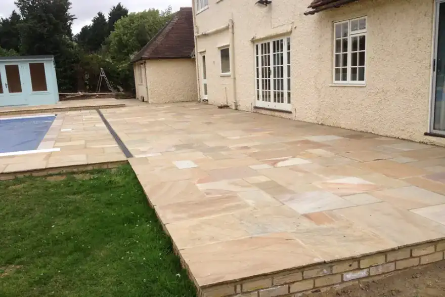 Artificial grass installation by Heath Landscapes
