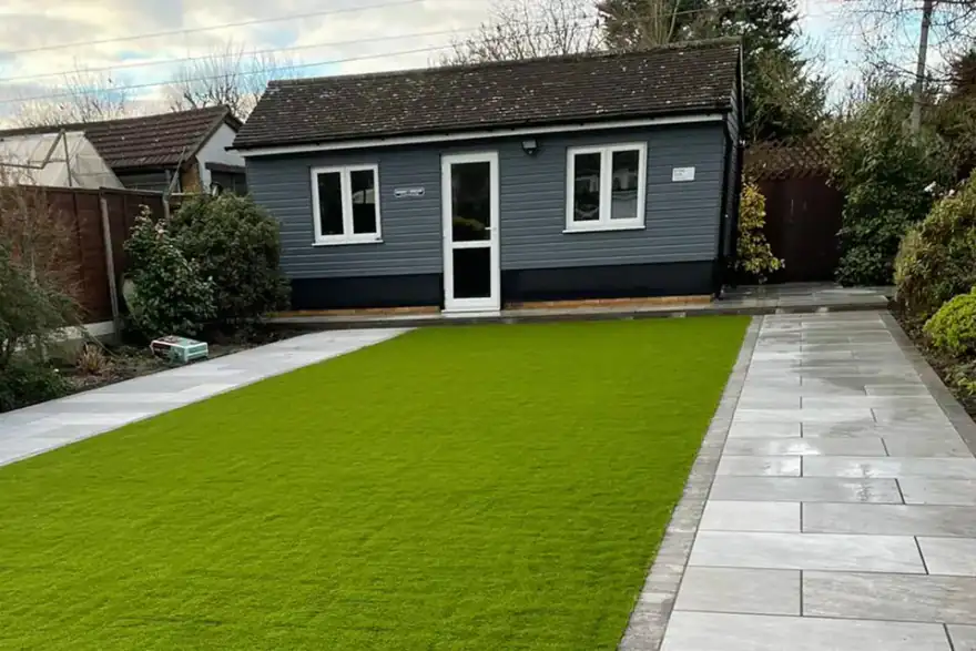 Artificial grass installation by Incredible Landscapes