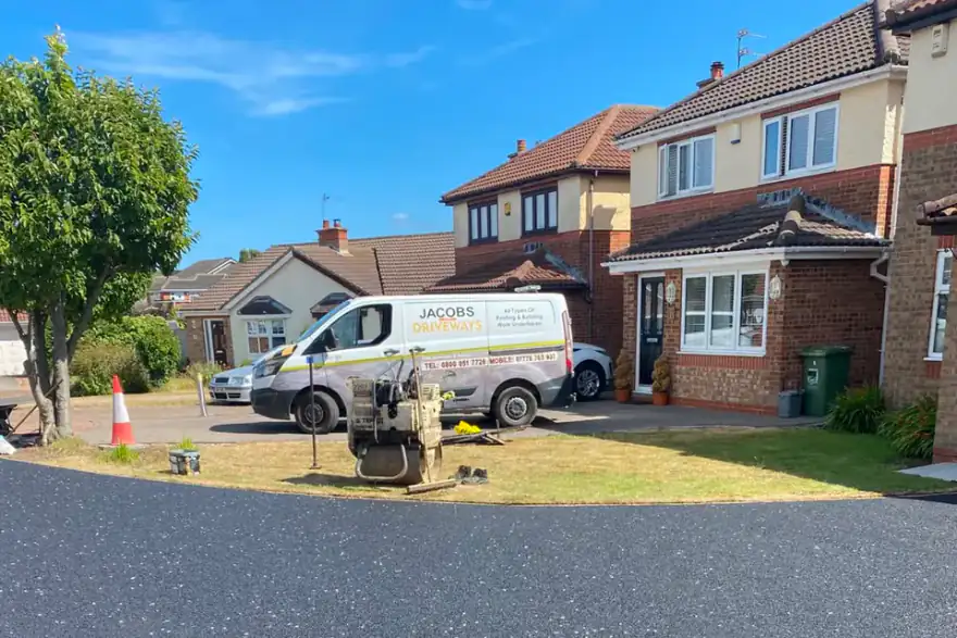 Artificial grass installation by Jacob's Driveways Ltd