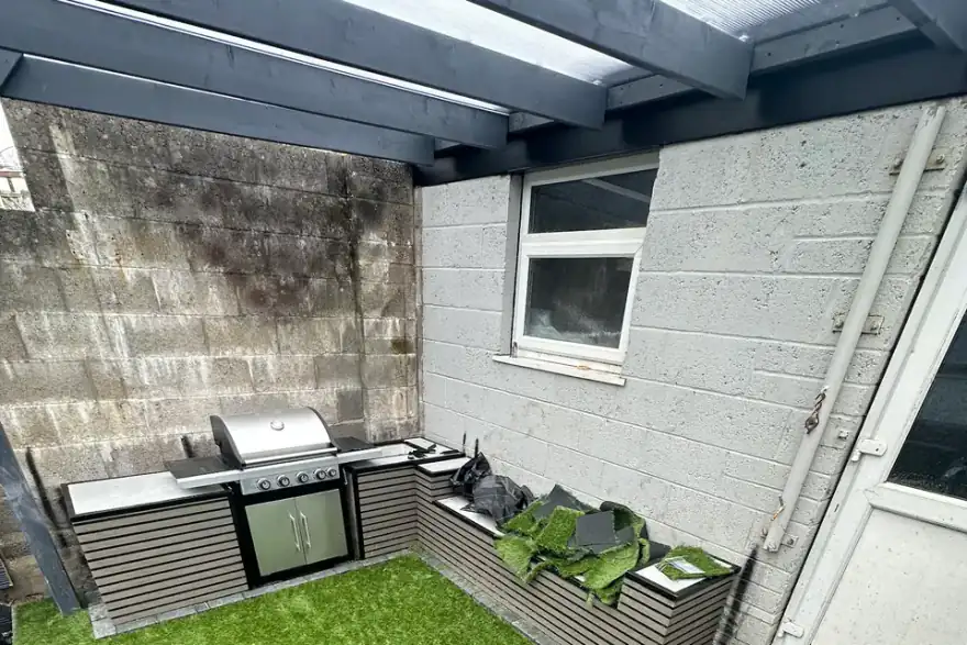 Artificial grass installation by JB Carpets Clearance Centre (Aberdare)