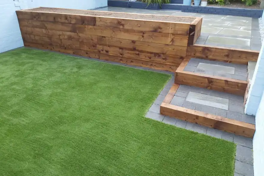 Artificial grass installation by JD Landscapes Coventry