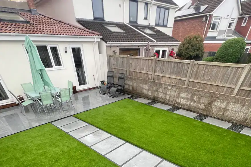 Artificial grass installation by Kirby Cuttings Garden Services