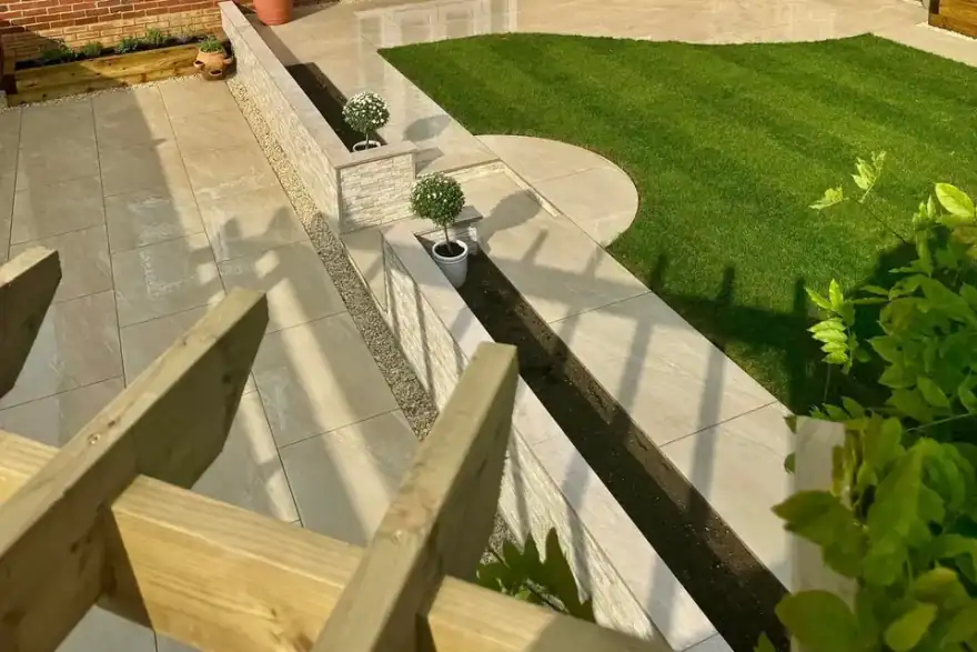 Artificial grass installation by Kirkwood Landscapes Ltd