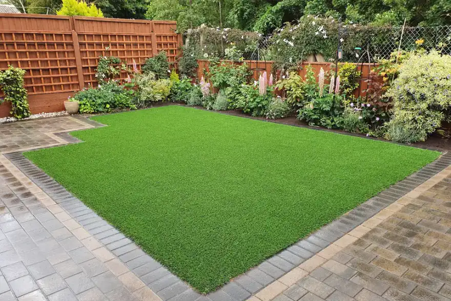 Artificial grass installation by L H Robinson Landscape Gardening