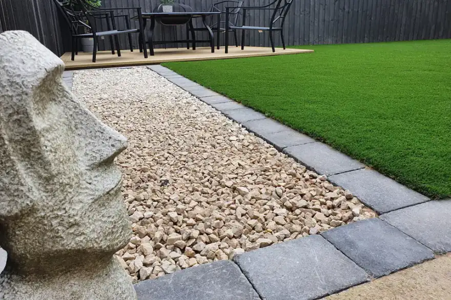 Artificial grass installation by L H Robinson Landscape Gardening