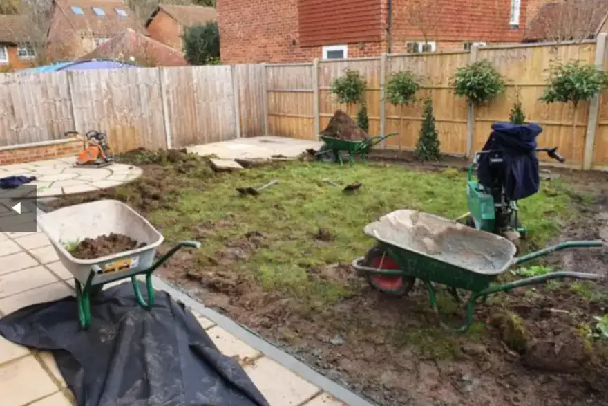 Artificial grass installation by Landscape Gardener of Kent