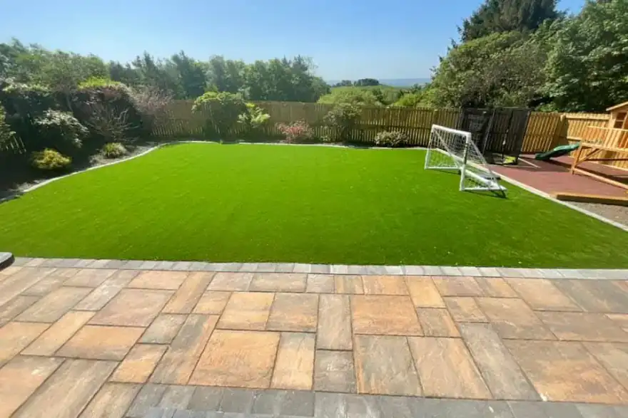 Artificial grass installation by Landscapers Essex