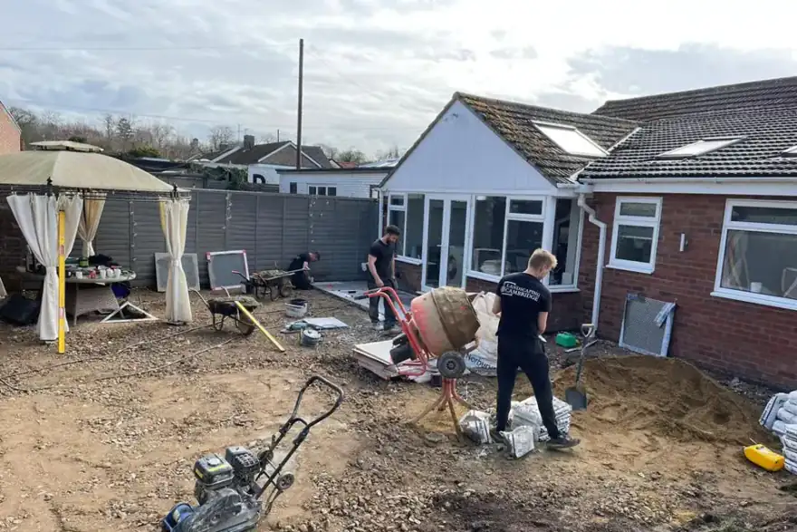 Artificial grass installation by Landscaping Cambridge