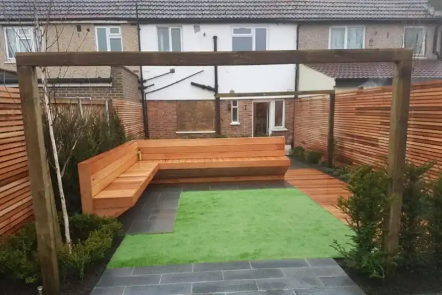 Artificial grass installation by Landscaping Company