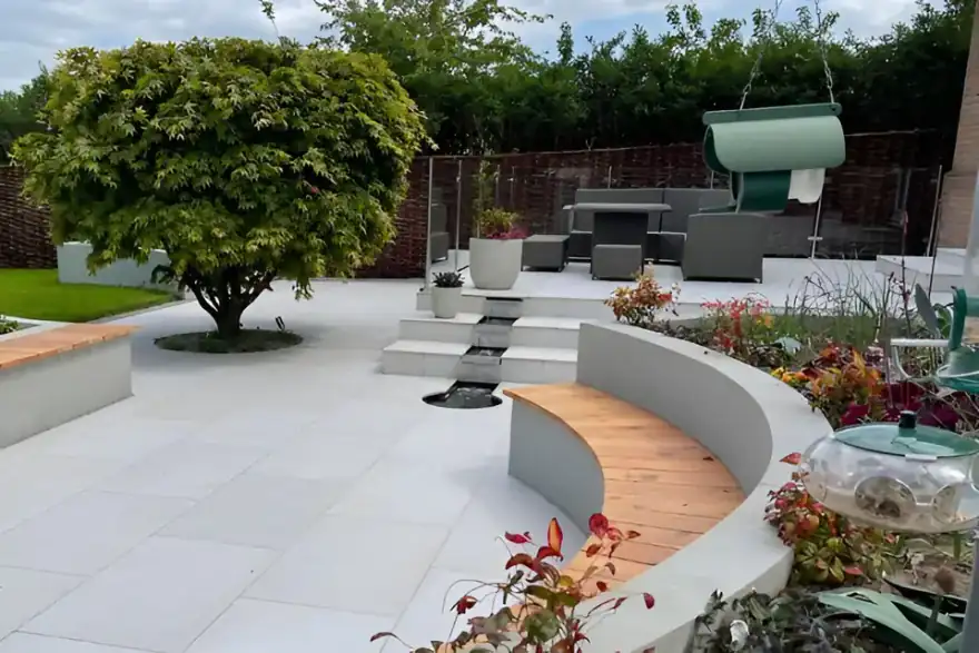 Artificial grass installation by Landscaping in Farnborough